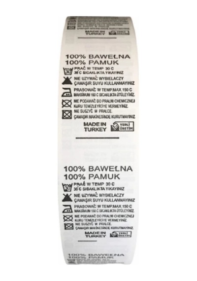 Yıkama Talimatı - %100 Pamuk