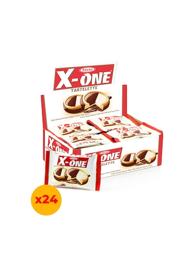 Tayaş X-One Tartelette Krema Dolgulu Kakao Kaplı Bisküvi 24 x 20 G