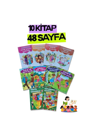 2. 3. 4. Sınıflar İçin Görselli Çocuk Hikaye Öykü Kitapları Karma 10 Kitap - Her Kitap 48 Sayfa