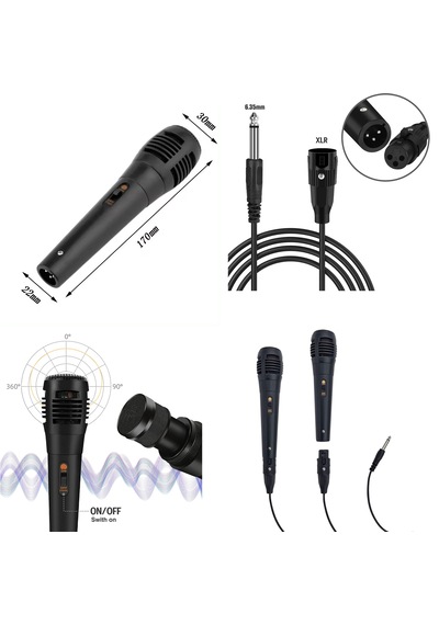 Speaker Hoparlör Mikrofonu Karaoke Kablolu 6.5mm Jack Girişli