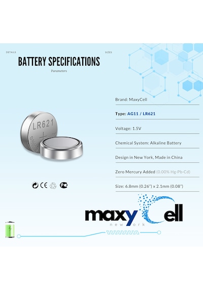 Maxycell12 Adet Ag6 370,371,lr921,lr69,sr920w 1.5v Alkalin Düğme Pil