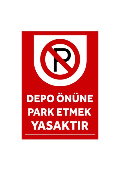 Park Etmek Yasaktır Uyarı Levhası 24x34 Cm Pvc İkaz Tabelası Depo Otopark Garaj