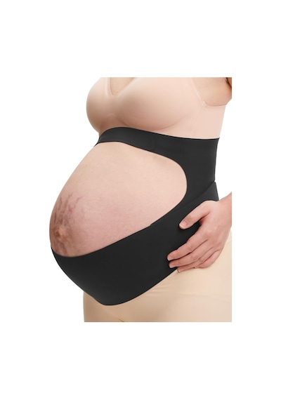 Momcozy Cozysupport Ergonest Bel Bandı, Hamilelik Için Görünmez ve Nefes Alabilir Korse Siyah