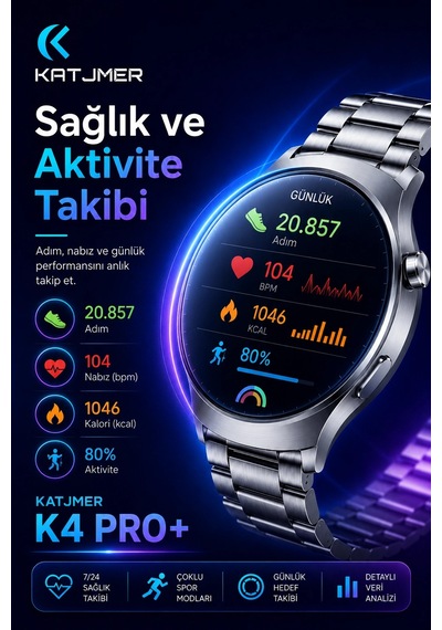 Kavisli Cam Tasarımlı Akıllı Saat Amoled Ekran Üç Kordonlu Günlük Kullanım Seti