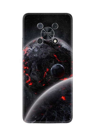 Huawei Nova Y90 Kılıf Resimli Desenli Silikon Platinium Series Kara Dünya 1902
