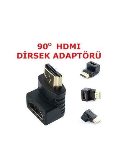 HDMI Dirsek 90 Derece Adaptörü HDMI ERKEK DİŞİ - HDMI L Çevirici