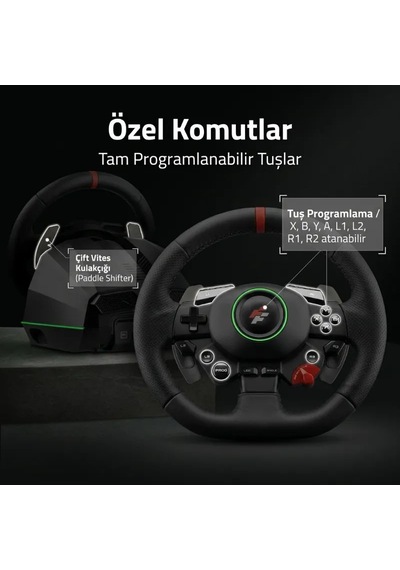 Flashfire F117 Monaco 900 / 270 Titreşimli Yarış Direksiyon Seti Hall-effect Sensör, 6 İleri Manuel Vites, 3 Pedallı Pc / Ps4 / Ps3 / Xbox Series X S / Switch Uyumlu Flashfire F117 Monaco 900 / 270 Titreşimli Yarış Direksiyon Seti Hall-effect Sensör, 6 İleri Manuel Vites, 3 Pedallı Pc / Ps4 / Ps3 / Xbox Series X S / Switch Uyumlu
