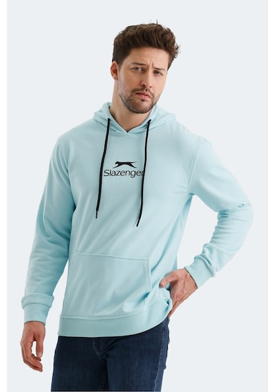 Slazenger Onca Erkek Kanguru Cepli Kapüşonlu Turkuaz Sweatshirt Turkuaz