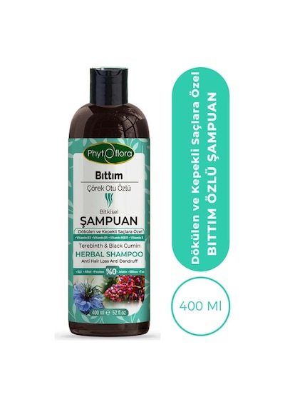 Phytoflora Bıttım Çörek Otu Özlü Bitkisel Şampuan 400 ML