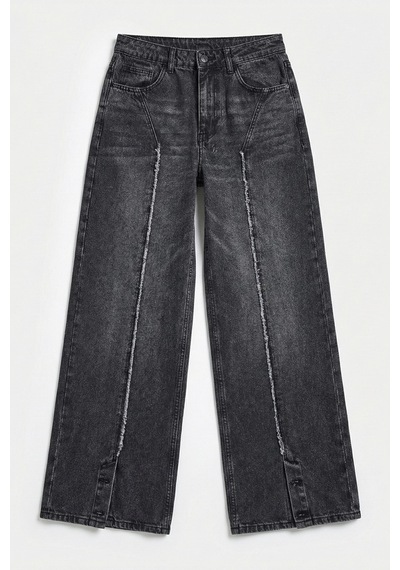 Itsbasic Kadın Füme Renk 4s6-14 Süper Baggy Paça Detaylı Tasarım Denim Jean Itsbasic Kadın Füme Renk 4s6-14 Süper Baggy Paça Detaylı Tasarım Denim Jean