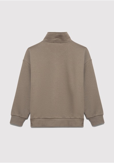Mavi - Yarı Fermuarlı Haki Sweatshirt 6s10142-86961 Yeşil