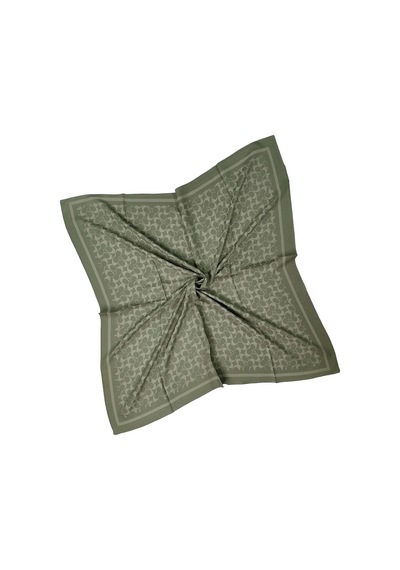 Mim Eşarp Işıl İpek - C Desen Siena Eşarp 100x100 Cm Haki