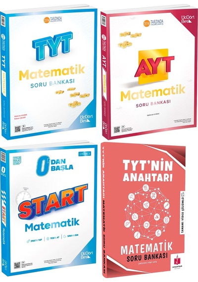 2026 Anahtar Kitap Tyt Matematik Soru Bankası Ve 345 Tyt Ayt Matematik Süper 4'lü