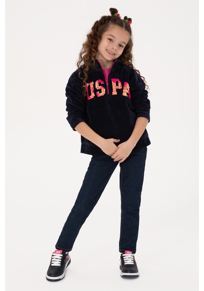 U.s. Polo Assn. Kız Çocuk Lacivert Sweatshirt 50318062-vr033 Lacıvert