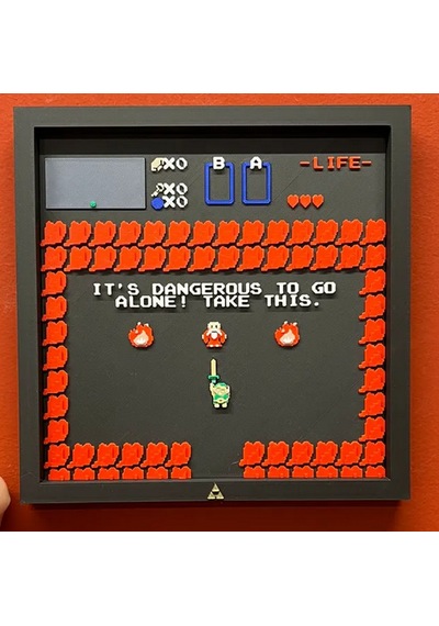 Zelda - Yalnız Gitmek Tehlikeli 3d Baskı Tablo Çerceve