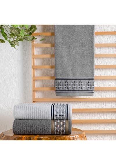 Schafer Home Plain Jakarlı Havlu 70x140-gri Gri