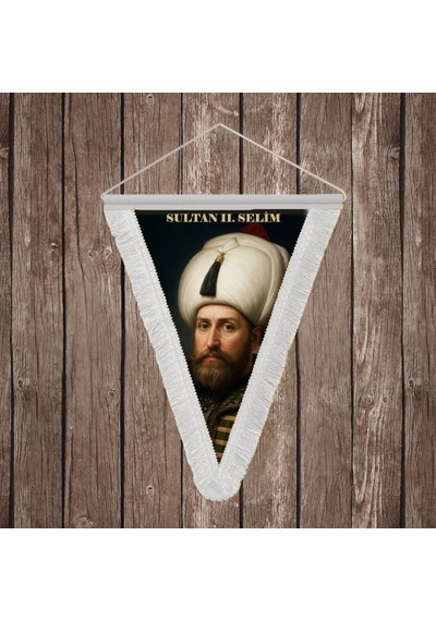 Sultan Iı. Selim Beyaz Saçaklı Takdim Flama Bayrak Osmanlı Padişahları Serisi Diğer