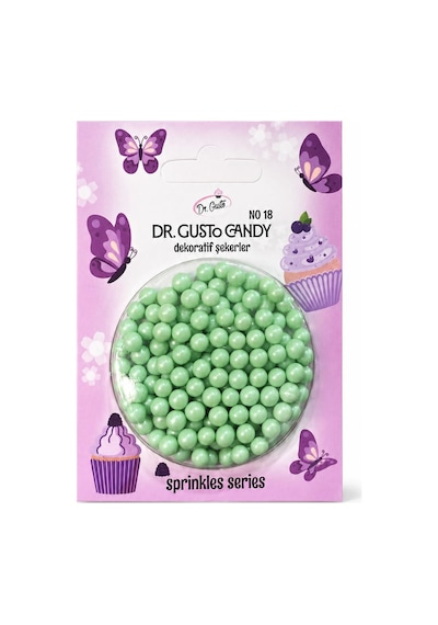 Dr. Gusto 4 Mm Su Yeşili Boncuk Pasta Süsleme Şekeri