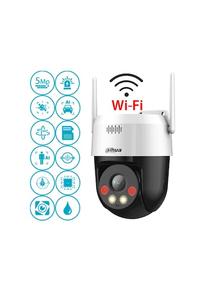 Dahua P5as-pv 5mp Wi-fi Dış Mekan Pt Hareketli Güvenlik Kamerası - Renkli Gece Görüş, İnsan Dahua P5as-pv 5mp Wi-fi Dış Mekan Pt Hareketli Güvenlik Kamerası - Renkli Gece Görüş, İnsan