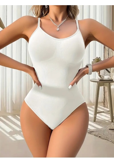 Mistirik Mamey Model Örme Kumaş Toparlayıcı Çıtçıtlı Body Beyaz Renk Zıbın 4 Beyaz