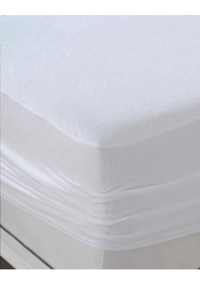 Mycey Çift Kişilik 160x200 Cm Sıvı Geçirmez Fitted Alez Micro Kumaş Alez Beyaz