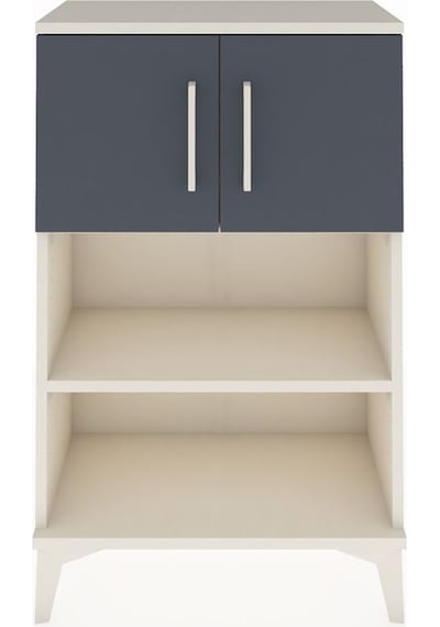 Arges Komodin 2 Raflı 2 Kapaklı 60x30x96 Aytaşı-antrasit Aytaşı