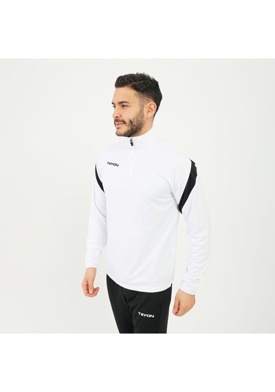 Tryon Beyaz - Siyah Erkek Futbol Kamp Sweat Kamp Eşofman Evo Pro 001