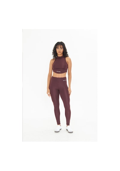 Lesa Wear Soft Touch Bedene Oturan İp Detaylı Sporcu Crop Sütyeni Kahverengi
