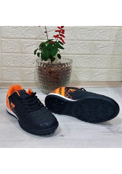 M.p 1356 Siyah-turuncu Halısaha Futbol Ayakkabısı 001