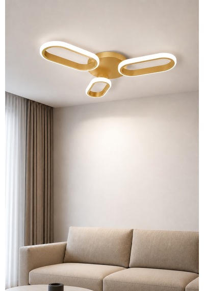 Hilton 3'lü Led Plafonyer Avize Beyaz Işık Eskitme