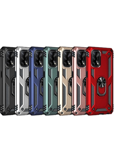 Oppo A74 4G Kilif Yüzüklü Standli Manyetikli Kamera Çikintili Zir 502711778