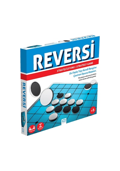 Reversi +5 Yaş İçin 2 Oyunculu Eğlenceli Strateji Zeka Taş Kutu Oyunu Standart