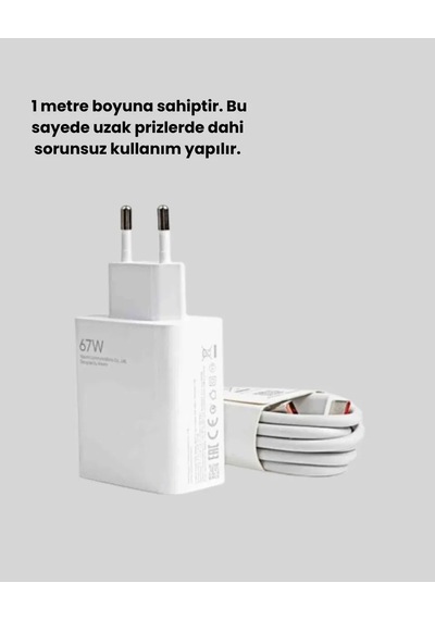 67 Watt Güçlü Turbo Şarj Aleti Samsung Note 10 Note 20 Uyumlu .