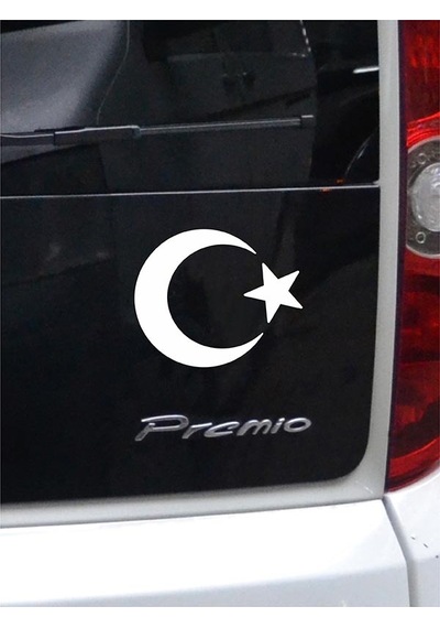 Ay Yıldız Folyo Kesim Etiket Beyaz 15 Cm