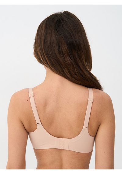 Alya Underwear Kadın Dikişsiz Sütyen Çıkarılabilir Yuvarlak Kaplı Lazer Kesim Görünmez Sütyen Siyah Pudra