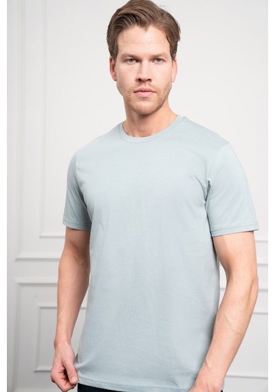 Erkek İndigo Basic Bisiklet Yaka Dynamic Fit Pamuk T-shirt 25yc018004308 İndigo İndigo