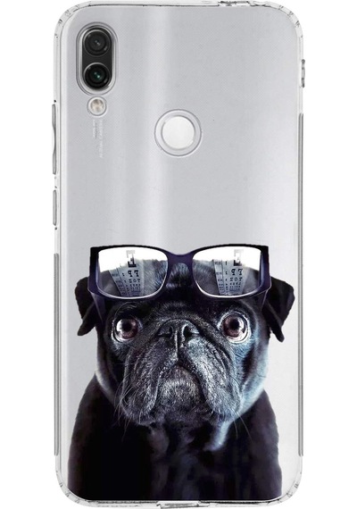 Xiaomi Redmi Note 7 İle Uyumlu Köpek 3 Kamera Korumalı Şeffaf Kılıf Şeffaf