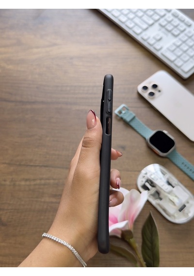 Redmi Note 9 Uyumlu Süper İnce Mat Ultra Thin Silikon Kılıf Siyah