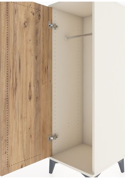 Hyperion Dolap Tek Kapaklı Tek Askılı 44x44x134 Aytaşı-çam Aytaşı