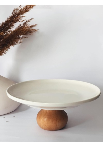 Ayaklı Sunumluk,meyvelik, Salata Kasesi,pasta Tabağı beyaz