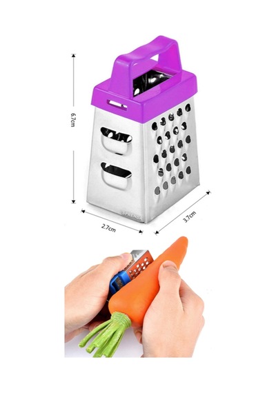 3' Lü Paslanmaz Çelik Pratik Mini Mıknatıslı Rende Limon, Sarımsak Ve Zencefil Rendesi Çelik Diğer
