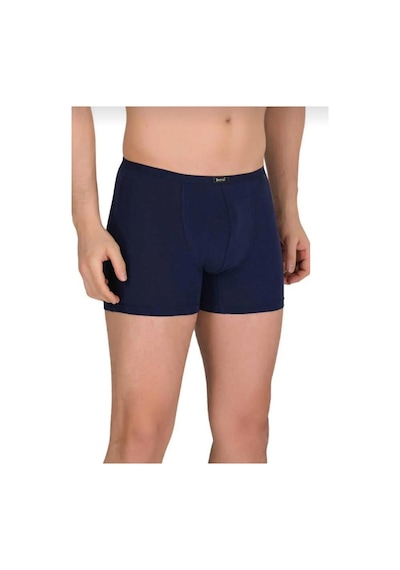 Berrak 4488 Erkek Modal İnce Kemer Lastikli Boxer Tekli Lacivert