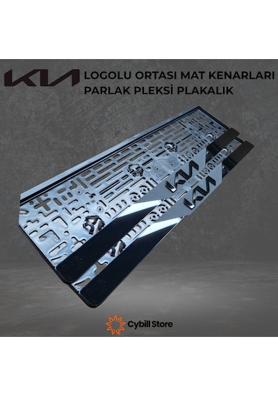 Kia Logolu Mat Ortalı Parlak Pleksi Plakalık 2 Li Set Tüm Araçlarla Uyumlu 1 Takım 2 Adet 1 Takım 2 Adet