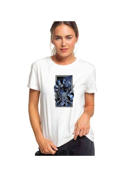 Baskılı Baskılı Beyaz Kadın Tshirt