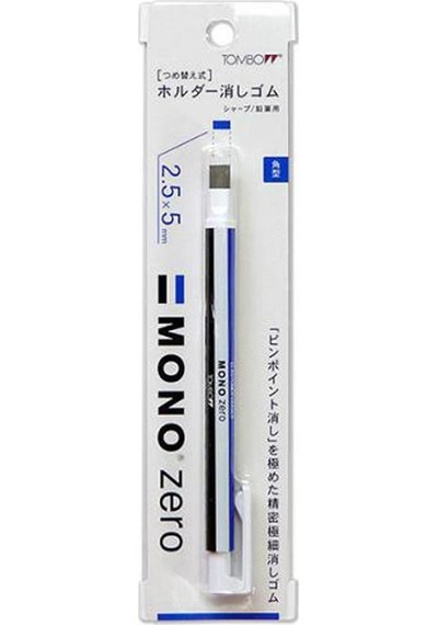 Tombow Mono Zero 2,5mm Yassı Uç Çizgili Basmalı Kalem Silgi Refil