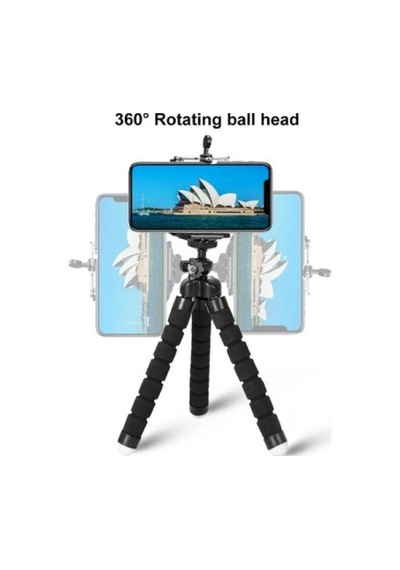 Süngerli Akrobat Ahtapot Tripod Esnek Telefon Tutucu Stand 3 Ayaklı