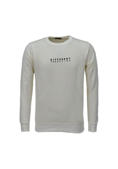 Erkek Spor Mevsimlik Sıfır Yaka Sweatshirt Bgl-st03933 Ekru