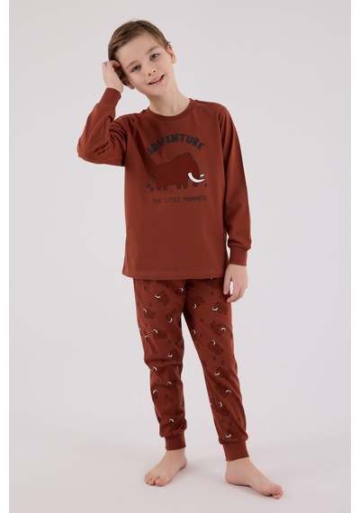 Rolypoly Erkek Çocuk Kahverengi Pijama Takımı Rp3667-c-v1