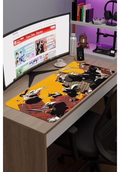 Bleach Anime V3 - 90x40 Xxl Gaming Kauçuk Kaymaz Taban Mouse Pad Fare Altlığı