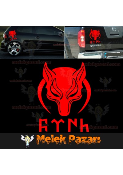 Börü Ve Göktürkçe Türk Oto Sticker, Araba Sticker